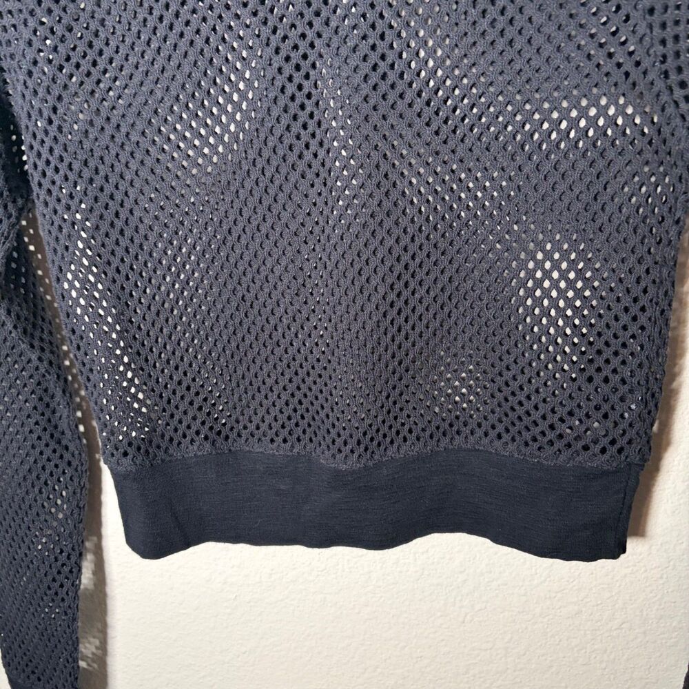 Express Sweater Women's XS Black Cropped Knit Pullover Long Sleeve Solid - Picture 4 of 7